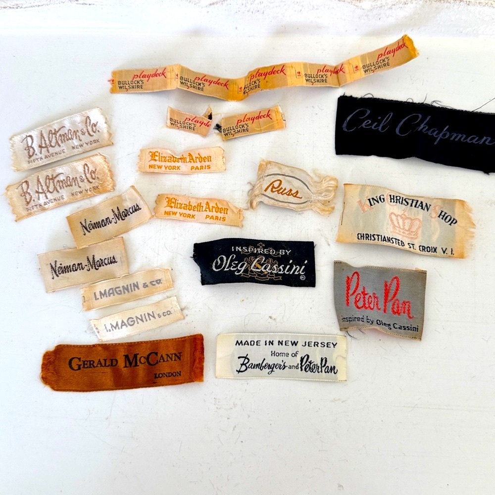 Vintage Designer Clothing Fashion Labels - Clothing Tags - Picture 5 of 6